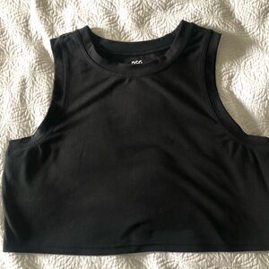 DSG, black crop workout top, size XL